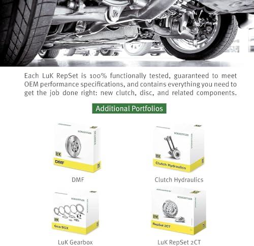 Schaeffler LuK RepSet 07-233 Clutch Kit, OEM Replacement Transmission Clutch Kit, Compatible with Ford EcoSport 13-17, Fiesta 11-19, Figo 16-18, Focus 11-18