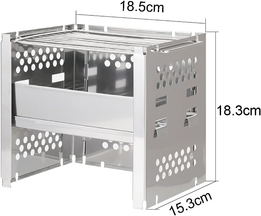 Wood Stove,Outdoor Barbecue Grill,Removable and Easy to Store,Stainless Steel Camping Backpacking Stove,Charcoal Picnic Barbecue Stove, Stove for Tents