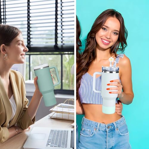 VIDSTW 9 Stück Stanley Cup-Zubehörset Strohhalm Zubehör für Stanley Cup Deckel Auslaufsicher Enthält 4 Auslaufsichere Stopfen 4 Trinkhalmabdeckungen für Tassen und 1 Untersetzer