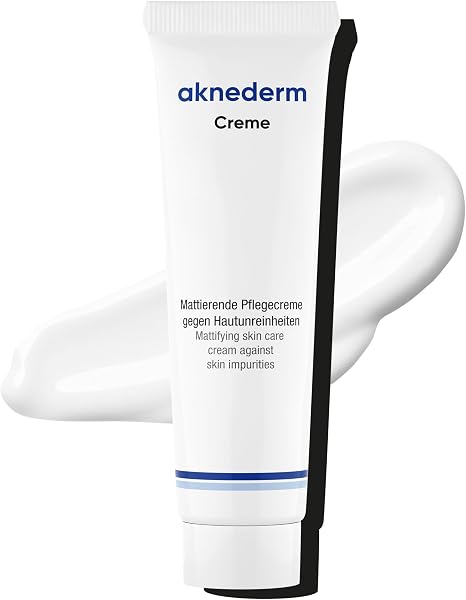 aknederm Creme 30g - mattierende Gesichtscreme gegen Pickel & unreine Haut - talgregulierende Feuchtigkeitscreme für ein ebenmäßiges Hautbild - Anti Pickel mit Zinkoxid & ohne Parfüm