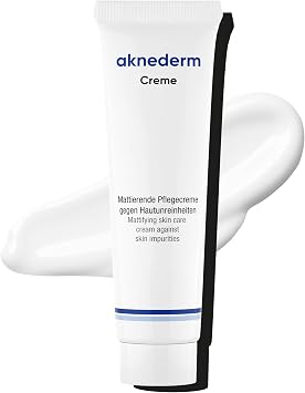 aknederm Creme 30g - mattierende Gesichtscreme gegen Pickel & unreine Haut - talgregulierende Feuchtigkeitscreme für ein ebenmäßiges Hautbild - Anti Pickel mit Zinkoxid & ohne Parfüm