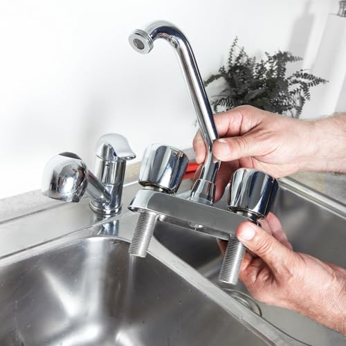 uxcell 2" Faucet Mount Extension Shank Stainless Steel Threaded Pipe Lengthen Mounting Shank Lengthen Fixed High Foot with Nut and Gasket 1PCS by uxcell - Image 5