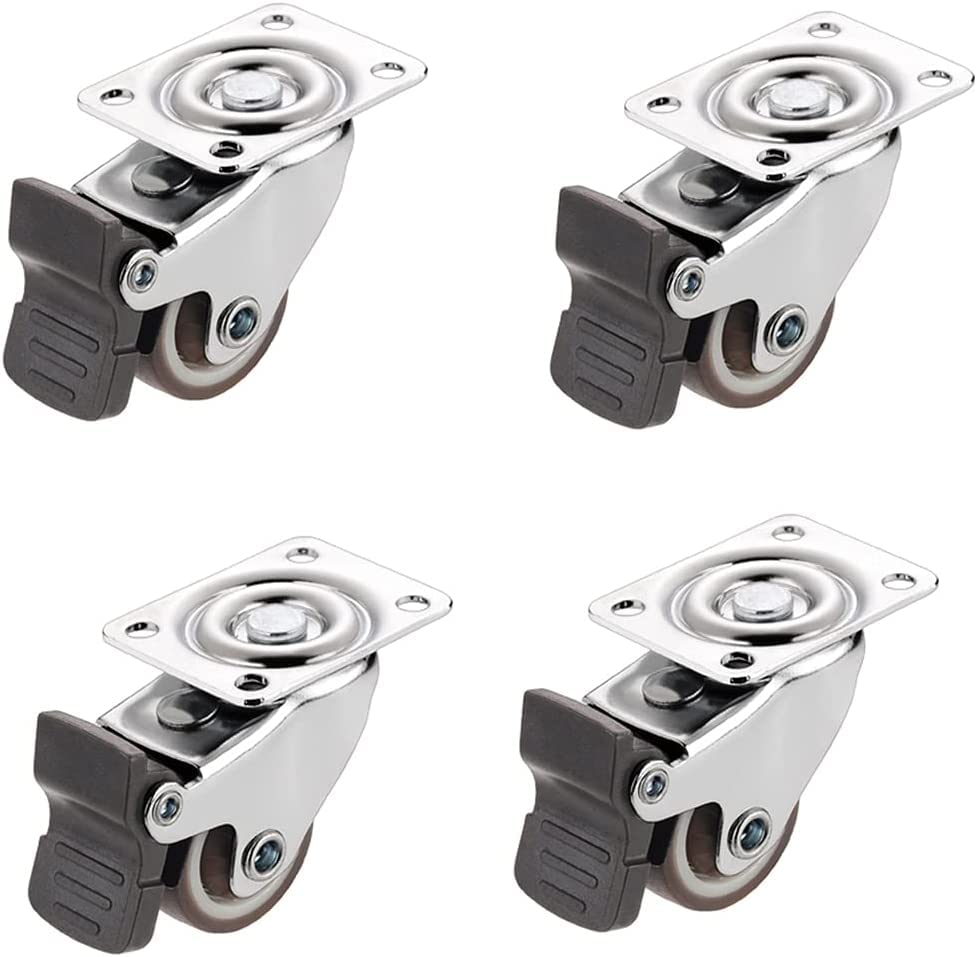 Roues de meubles pivotantes avec freins de montage 360 degrés