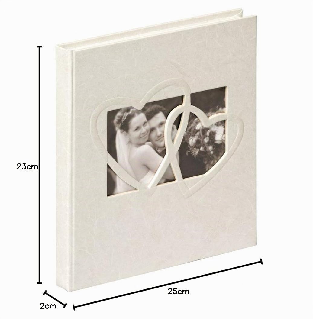 walther design Gästebuch weiss Leinen mit Ausstanzung, Hochzeit Sweet Heart GB-123