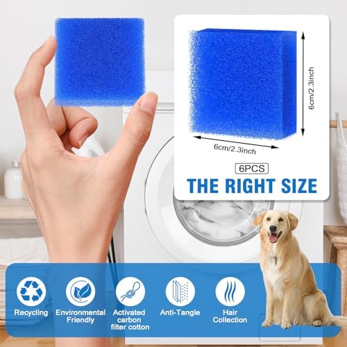 Laundry Pet Hair Catcher Reusable, Pet Hair Remover for Laundry, Lint Catcher for Washing Machine, Removes Dog & Cat Fur from Clothes, Blankets, and Fabric Furniture, Safe for All Fabrics (6PCS) — 사진 5