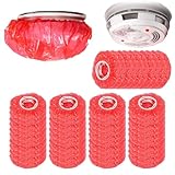 Ginhkok 煙検知器カバー 火災警報器カバー 煙 感知器 煙警報器 100個 レッド 防止 誤報 プラスチック 伸びる 再利用可能 調理中 または ベーキング中