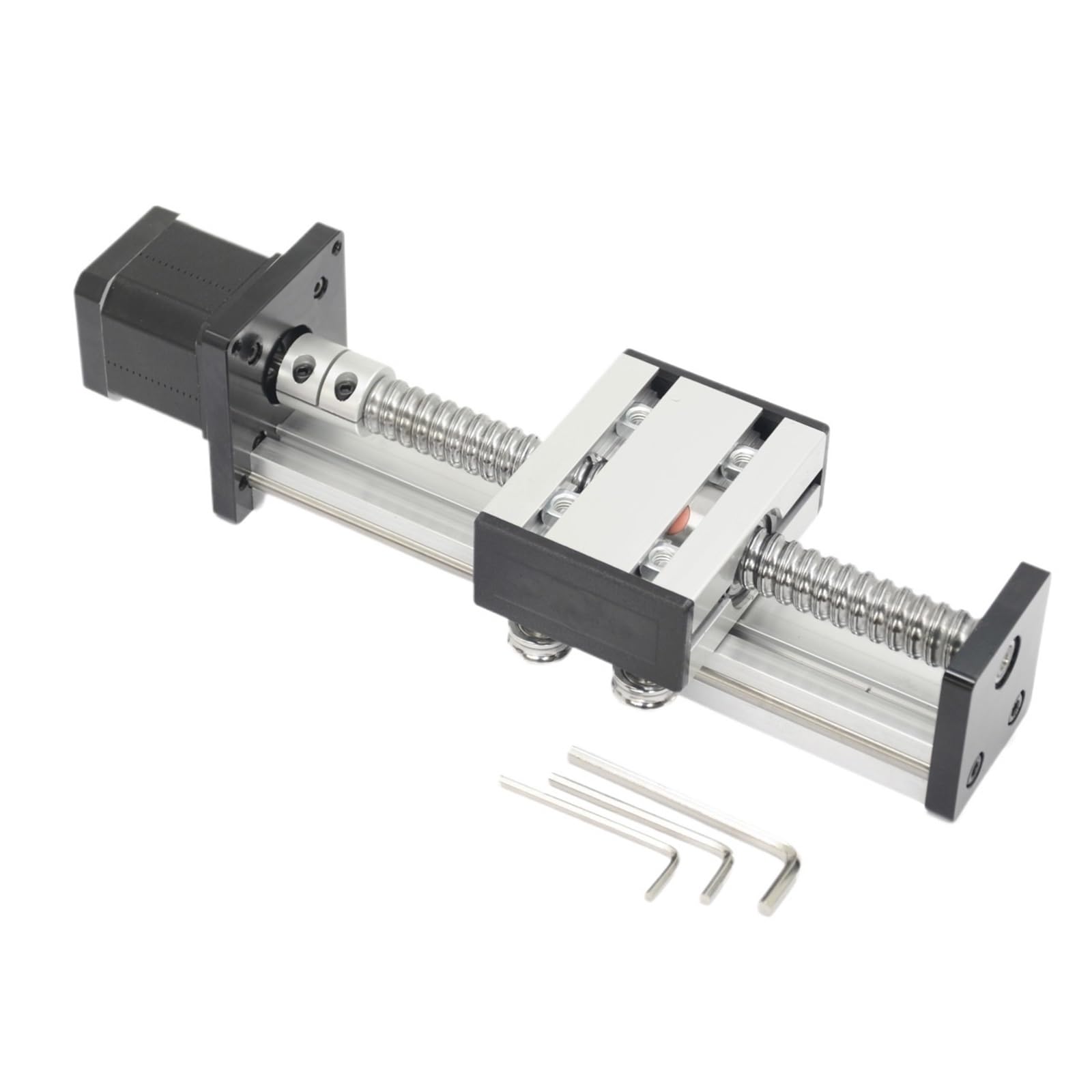 Prowadnica liniowa o przesuwie 100 mm, precyzyjny siłownik osi X/Y/Z do frezarek CNC i projektów obróbki skrawaniem DIY. Siłownik liniowy