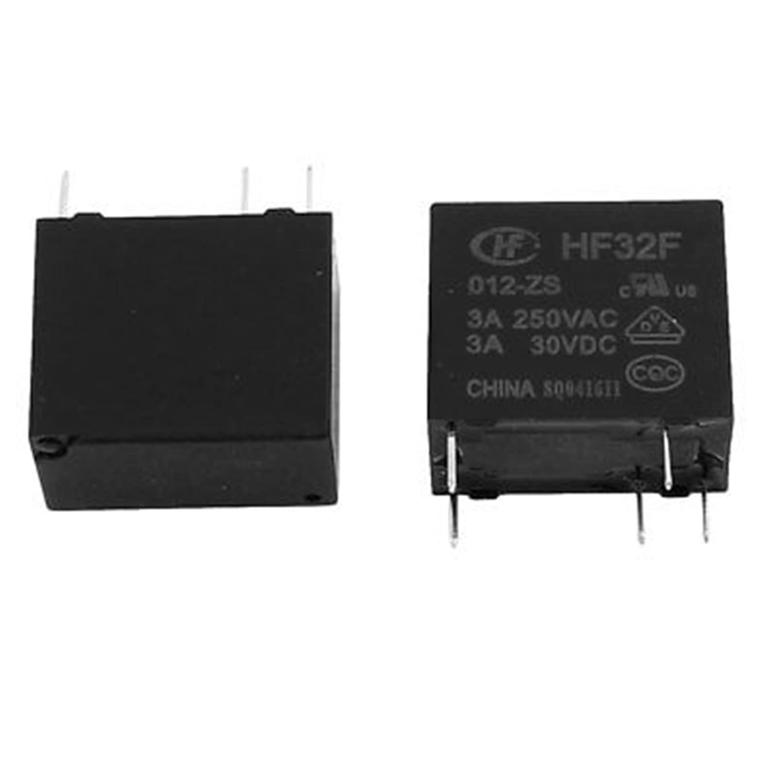 VDOQTLJT 10 Pcs 30VDC 250VAC 3A 5 Terminal SPDT Conversion HF32F-012-ZS Power Relay