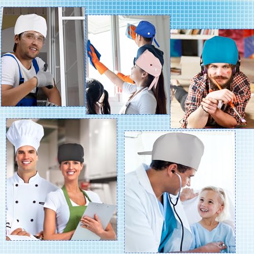 14 Pcs Bouffant Nursing Hats Scrub Caps Ajustables de Algodón miniatura 7
