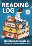 Reading Log - Book Review Journal for Kids Ages 5-12: Fun Tracker to Explore, Rate and Express Feeling with Creativity with interactive writing prompts and extra Activity Puzzles