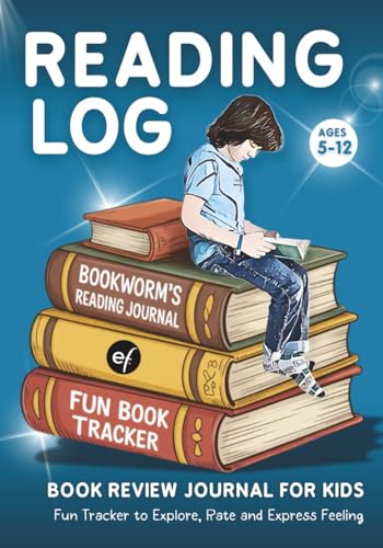 Reading Log - Book Review Journal for Kids Ages 5-12: Fun Tracker to Explore, Rate and Express Feeling with Creativity with interactive writing prompts and extra Activity Puzzles