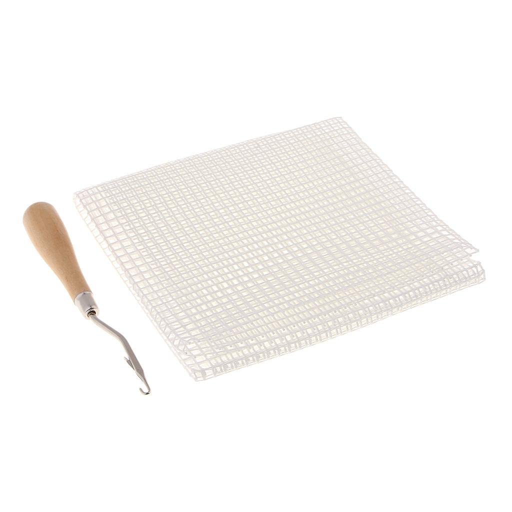 Blank Canvas Mesh Wooden Bent Latch Hook for DIY Rug Cushion Mat Making |Crafts | Handcrafted & Finished Pieces | Needle Arts & Crafts | Latch Hooked Rugs-image-23