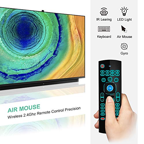 Ilebygo Air Mouse For Android Tv Box, Mini Wireless Keyboard Air Remote Mouse Control With Rgb Backlit Mx3 Pro Ir Learning For Android Tv Box, Pc, Projector, Htpc Etc. #TOP5