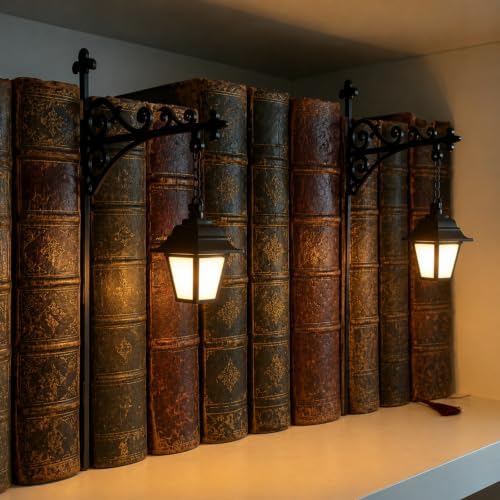 Luz nocturna LED cálida de madera para estantería o rincón de lectura relajante