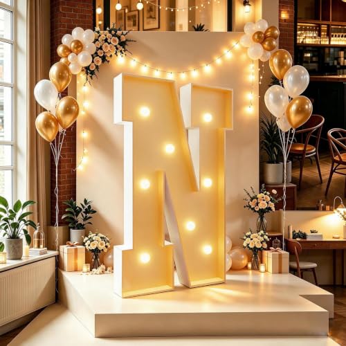 Yokqexz Large Marquee Light Up Letters, LED Sign for Celebration Decor