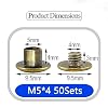 Alloygold 50 Sets Bronze Chicago Screws 1/6 inch - Great for Leather Crafts, Bindings and Repairs - Strong Rivet Screws with Easy to Use Design for a Professional Finish #3