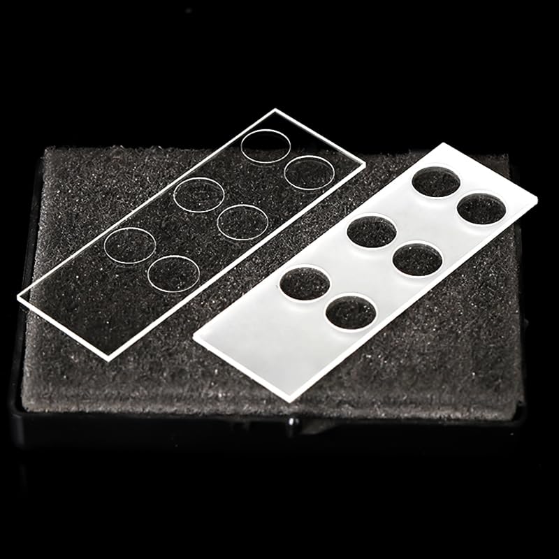 Lastre di vetro scanalate - Doppie fessure a fondo piatto - 75x25 mm - Ideali for uso in laboratorio 1pcs(D10xH0.5mmScrub)