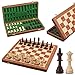 Produktbild Professionelles Tournament Schach Spiel Set NO. 4 | Master Of Chess | Intarsien Edles Schachbrett 42 cm | Schachspiel Holz Hochwertig - Staunton Chess Set für Kinder und für Erwachsene