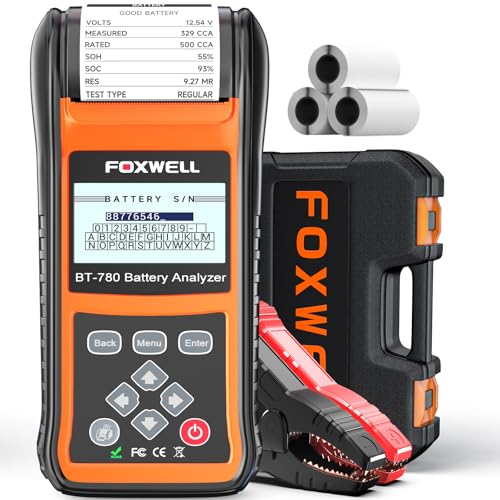24V 12V Car Battery Tester with Printer - 2026 FOXWELL BT...