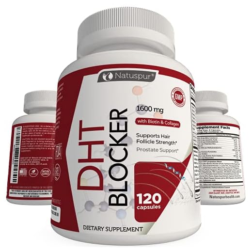 Natuspur DHT Blocker Hair Growth Support Supplement, with Organic Saw Palmetto, Green Tea Extract, Biotin & Collagen for Hair Loss & Boosts Hair Regrowth for Men & Women - Gluten-Free, Vegetarian