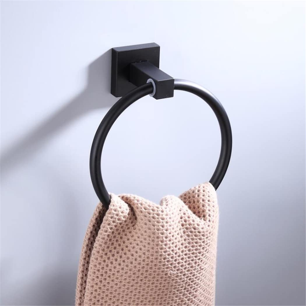 Modern Matte Black Double Triangle Towel Ring – Sleek Bathroom Accessory For Hand Towels