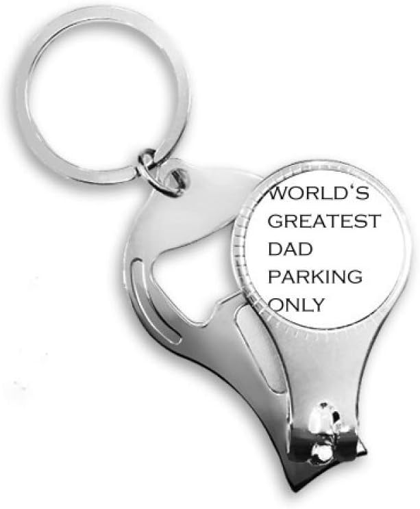 World’s Greatest Dad Father’s Festival Quote Nail Nipper Ring Key Chain Bottle Opener Clipper