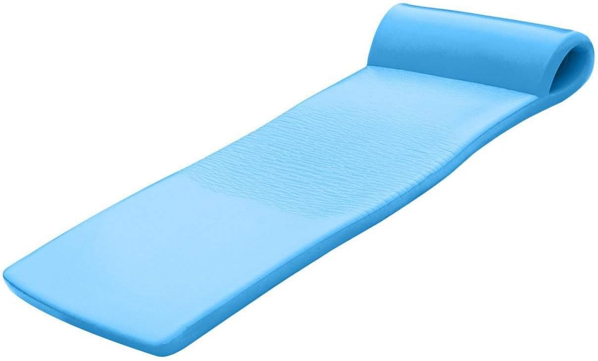TRC Recreation 2-Pack Sunsation 1.75" Thick Foam Pool Float Lounger, Bahama Blue & Yellow w/Headrest for Lounging & Sunbathing in Swimming Pools, Beaches & Lakes, 70" x 26"