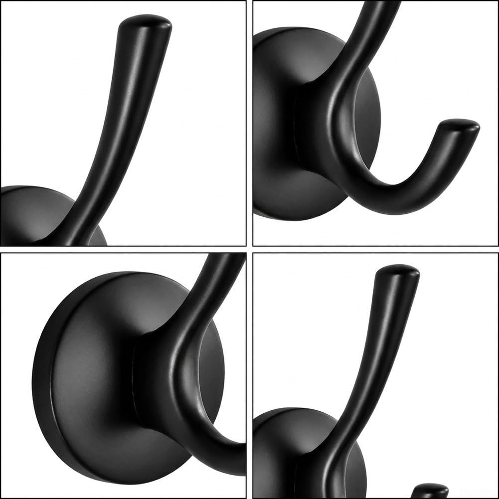 Ganchos Toalla Baño Aleación Zinc 40lbs Negro