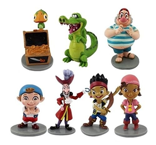 Jake Pirates Playset 7 Figure Cake Topper Toy Doll Set