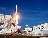 Home Comforts Spacex Falcon Heavy Demo Mission Launch - 12 Inch by 18 Inch Laminated Poster with Bright Colors and Vivid Imagery-Fits Perfectly in Many Attractive Frames