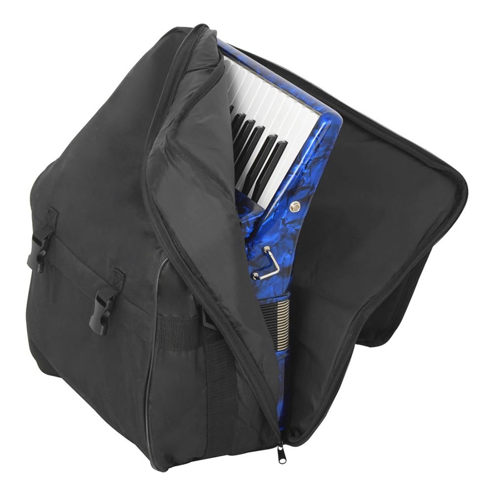 Fisarmonica Professionale, Fisarmonica a 26 Tasti 48 Bassi Strumenti a Tastiera Fisarmonica con Borsa per Tracolla per Performance/Insegnamento (Color : Blue)