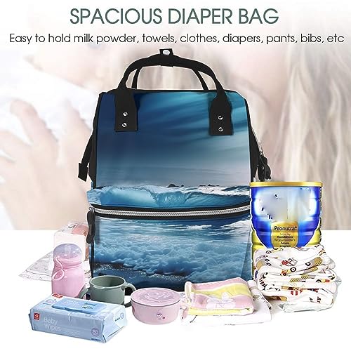 Sac à dos de maman grande capacité et imperméable avec poches multifonctions