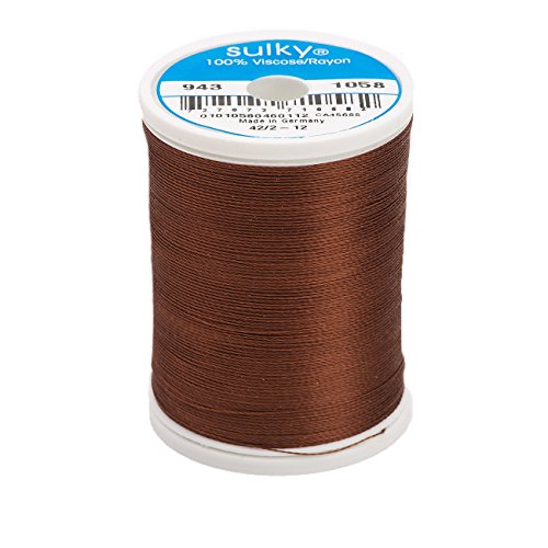 Hilo Sulky de Rayon 2-Ply 40wt, 850 yd, Marrón Tawny miniatura 1
