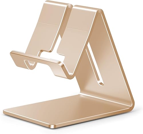 Soporte de aluminio para teléfono celular, soporte de escritorio universal portátil sólido, para todos los teléfonos inteligentes, Tabletas, Huawei,