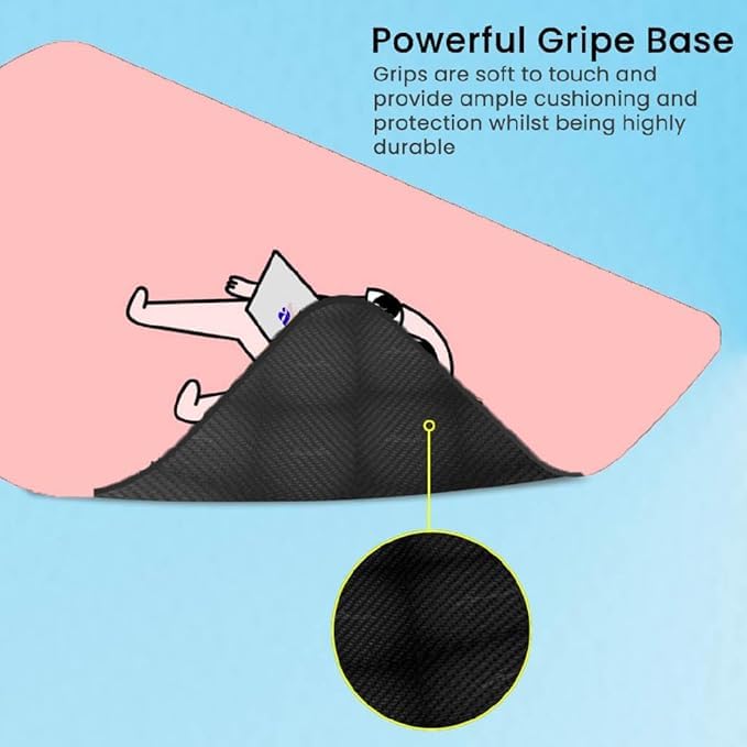 Image of Cute Mouse Pad - Printed Mousepad with Anti-Slip Rubber Base & Smooth Mouse Control for Laptop, Gaming, Notepad, Desktops (Lazy Lying Down)