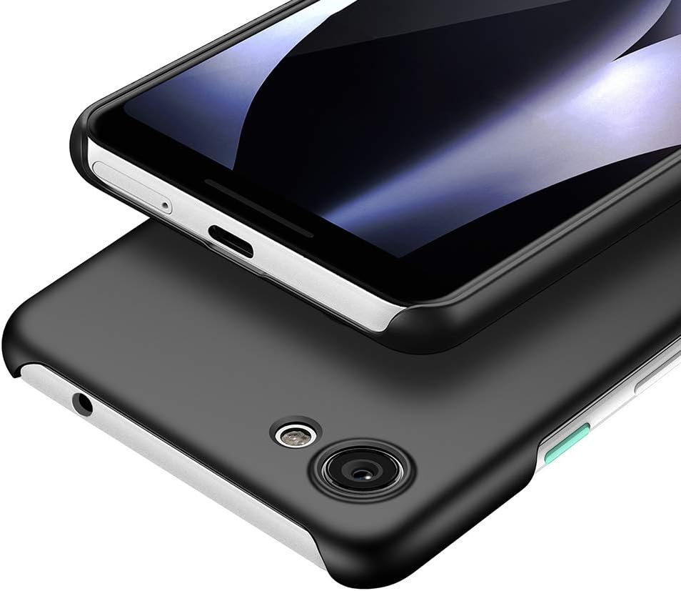 ORNARTO Case for Pixel 3a, Fit Premium Hard Plastic Matte Finish Anti-Scratch Cover Cases for Google Pixel 3a(2019) 5.6'Black