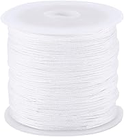 Vista 11 de Cordón de nailon de 0.031 in, hilo de nudo chino macramé pulsera de cola de rata trenzada (negro)