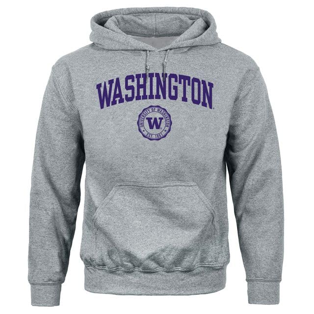Barnesmith University of Washington UW Huskies Hooded Sweatshirt Heritage Charcoal Grey XX-Large