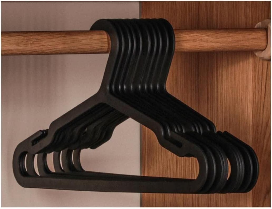 HCZKIUJY 10 Pack Hangers For Clothes Plastic Hangers Space Saving Clothes Hanger Wardrobe Organisers hangers for clothes non slip