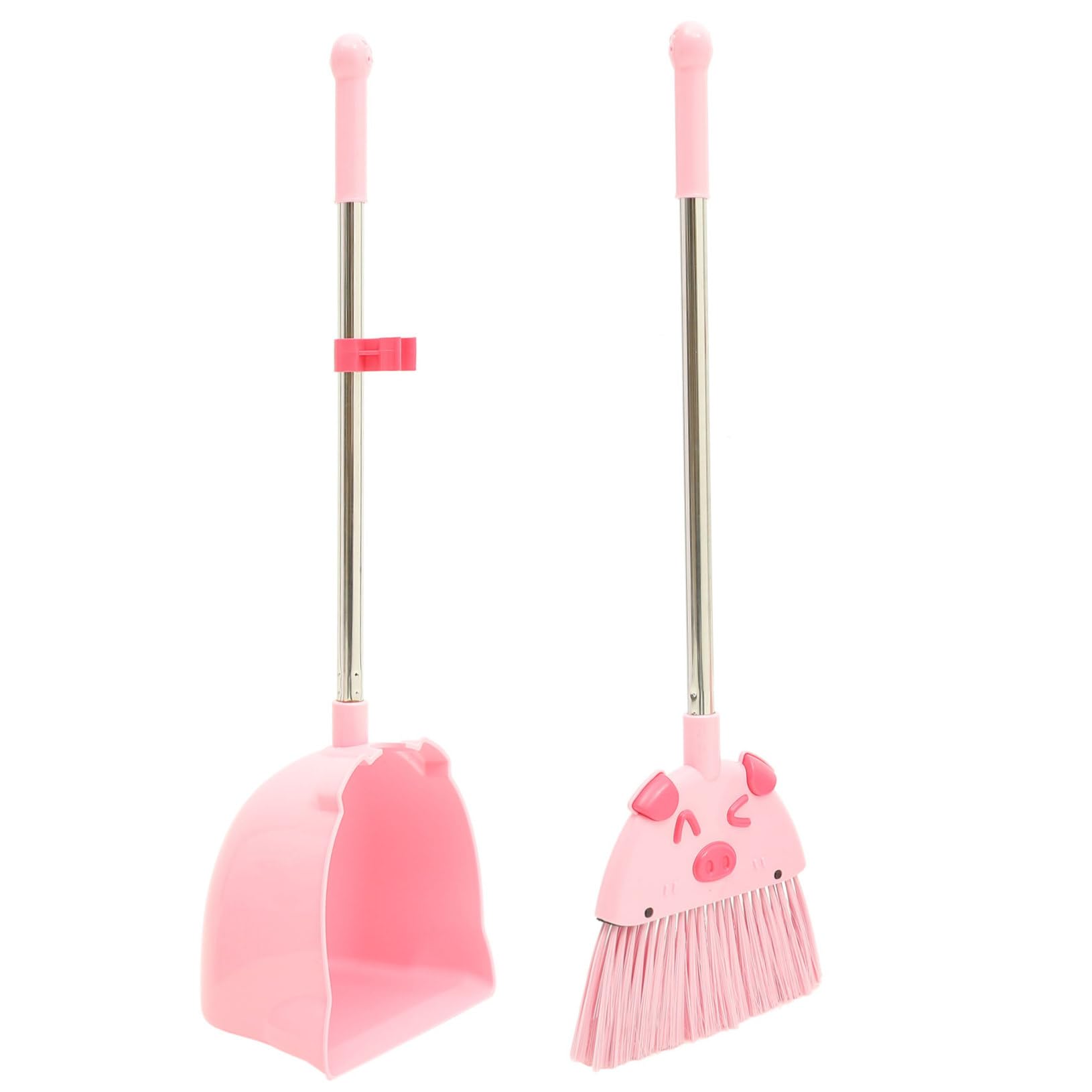Juego de Escoba y Recogedor Rosa para Niños PP Pet