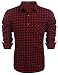 Produktbild COOFANDY Trachtenhemden Herren Kariertes Langarmhemd Regular Fit Freizeithemd für Herren Karohemd männer Business Casual bügelleicht