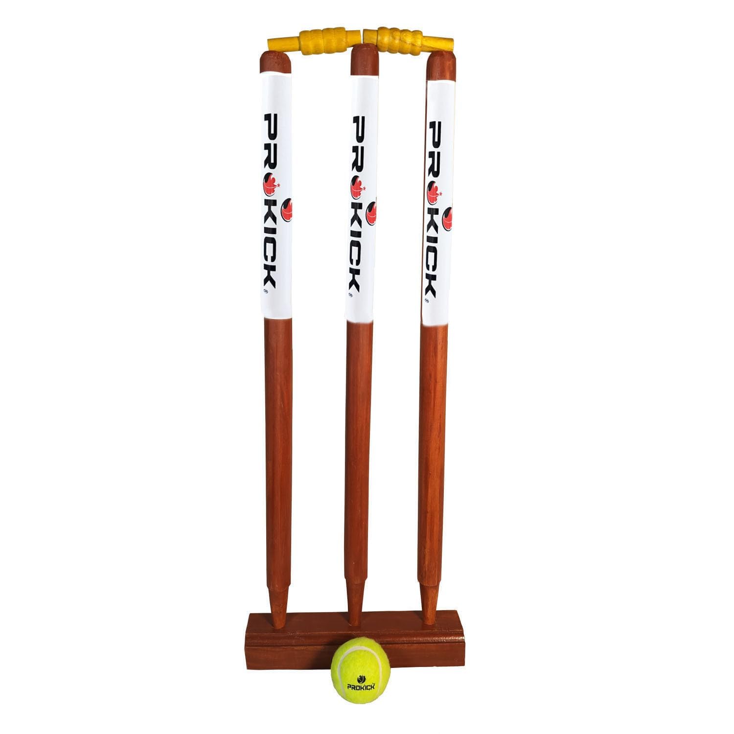 Prokick Wooden Complete Cricket Kit for All Age Groups (Size 5) 4