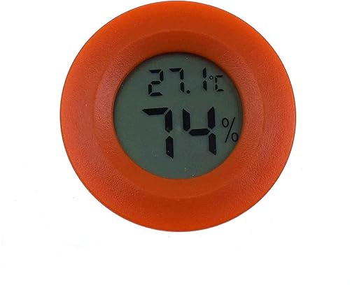 Mini higrómetro termómetro digital para interiores, monitor LCD de temperatura al aire libre medidor de humedad para invernadero (rojo)
