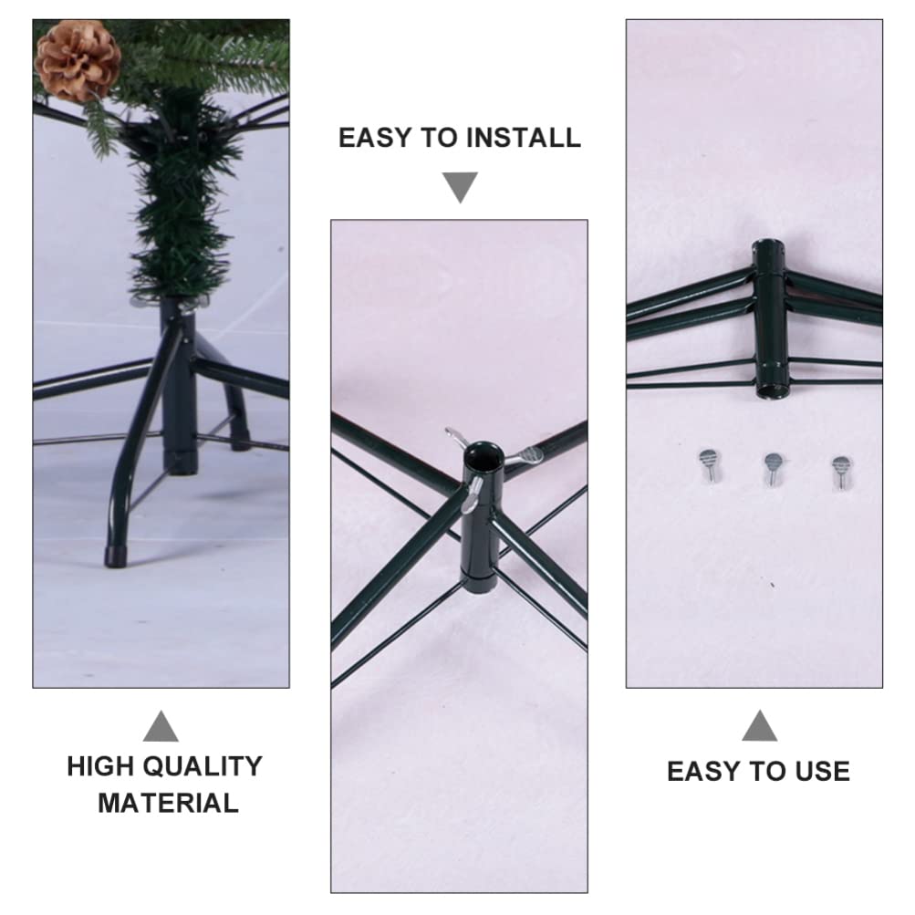 Housoutil 3 Piezas Pie De Arbol De Navidad Christmas Ornaments Santa Claus Soporte Giratorio para Árbol De Navidad Base Porta Arbol De Navidad Paraguero Ajustable Base De Soporte Metal