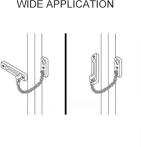 Miniatura 5 de MroMax Seguridad en el hogar Cadena antirrobo Guardia de puerta Cerradura de seguridad de acero laminado en frío para puerta y seguridad del hogar