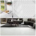 CHICHOME 16 Pcs 12x12 Inch Thick Peel and Stick Floor Tile White Marble Floor Tile Self Adhesive Removable White Tiles for Floor Vinyl Waterproof Floor Tile for Bedroom Living Room Bathroom Kitchen