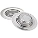 2 Pack Kitchen Sink Strainer, 4.5" Diameter, Faster Draining 2mm Filter Holes, Durable Long Lasting Anti-Clogging Stainless Steel Mesh Basket, Wide Rim Perfect for Most Sink Drains, Dishwasher Safe