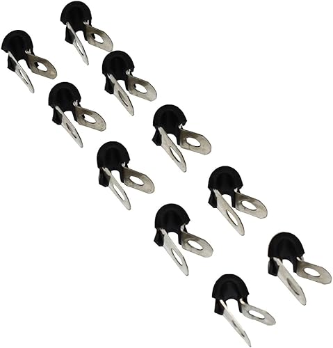 Miniatura 3 de A-Team Performance - Abrazadera de línea de acero inoxidable de 316 pulgadas con cojín de goma de neopreno extraíble - Líneas de aceite de