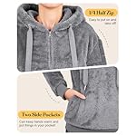 Century Star Womens Fuzzy Hoodies Pullover Sport Hoodie Cozy Oversized Pockets Hooded Sweatshirt Athletic Fleece Hoodies - Image 2