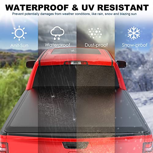 Mostplus Roll-Up Soft Vinyl Truck Bed Tonneau Cover Compatible With 2002-2018 Dodge Ram 1500 2003-2023 Ram 2500 3500 No Rambox On Top (6.4/6.5 Ft Feed Bed) Fleetside-Only Fit 2019-2023 Classic #TOP4